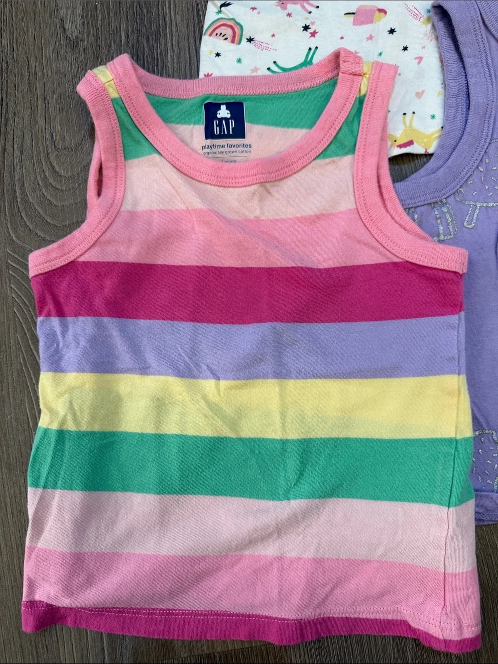 GAP Kids 3-pack | Girls Organic Cotton Sleeveless Tank Tops size 4T